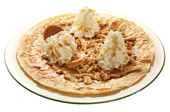 Stroopwafel, sauce caramel & chantilly